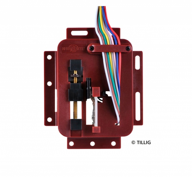 Motorized turnout mechanism to be mounted below baseboard<br /><a href='images/pictures/Sachsenmodelle/86112a.jpg' target='_blank'>Full size image</a>